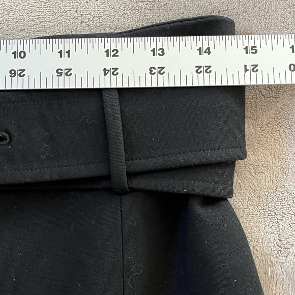 Theory Black Cigarette Camogie High Rise Belted Pants Size 6 Chic Elegant - Picture 10 of 12